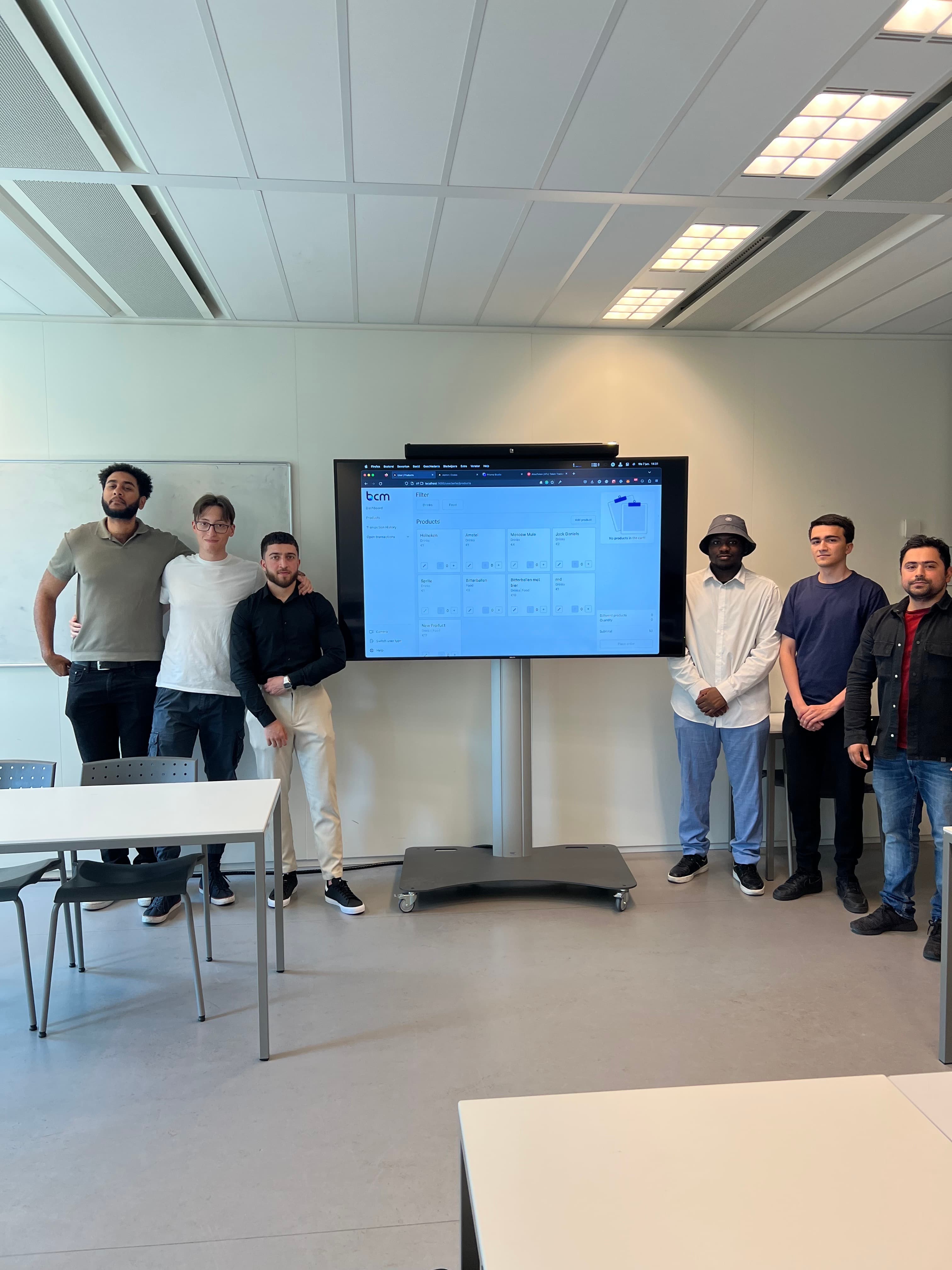 A group photo of our group project for blockchain semester